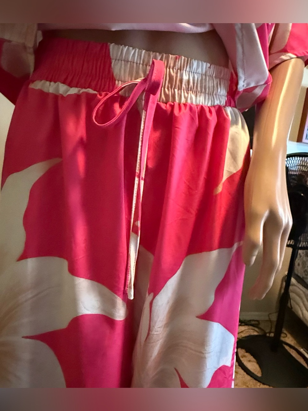 Boutique 
Cute, silky, loose fitting palazzo pants with matching top. ♥️ - Picture 2 of 2